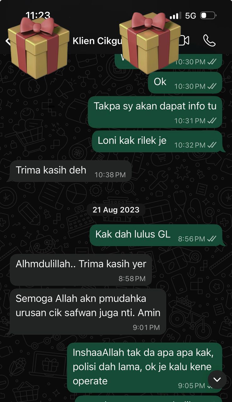 Testimoni pelanggan 1